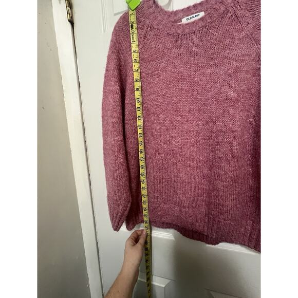 Old Navy Women’s Size L Pink Knit Sweater Soft Cozy Pullover Casual Fall Winter - Picture 6 of 8